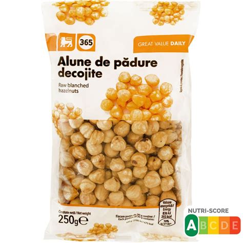 365 Alune De Padure Decojite Crude 250g Mega Image