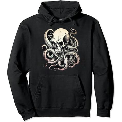 Comio Octopus Skull Monster Kraken Cthulhu Skull For Men Women Pullover