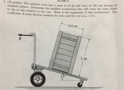 Solved The Uniform Crate Has A Mass Of 50 Kg And Rests On