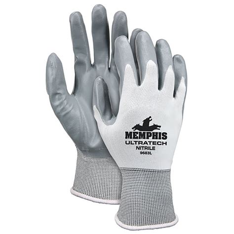 MCR SAFETY ULTRATECH GRAY NITRILE LARGE GLOVES 1 711 9683L KBC Tools