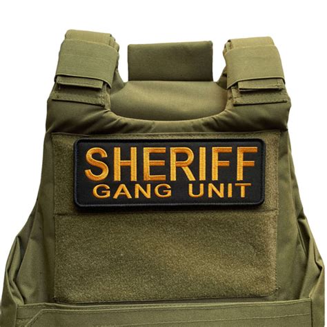 Uuken Large 85x3 Inches Embroidery Sheriff Gang Unit Morale Patch For