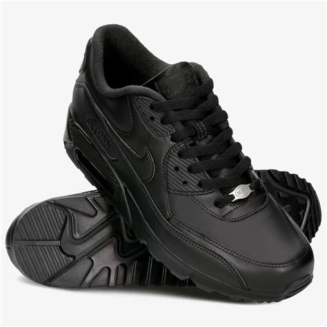 Buty Nike Air Max 90 Leather męskie całe czarne skórzane All Black