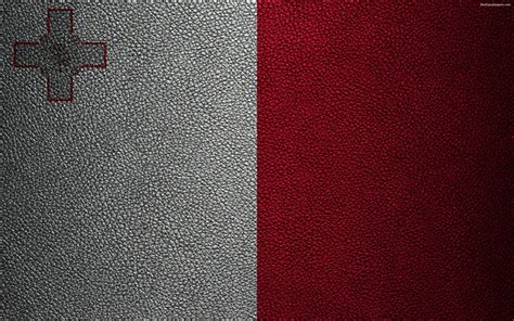 Descargar Fondos De Pantalla Bandera De Malta 4k Textura De Cuero