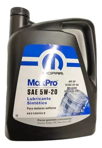 Aceite Mopar Max Pro W Dodge Ram Litros Original