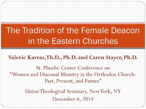 Presentations At The St Phoebe Center Conference On Women And