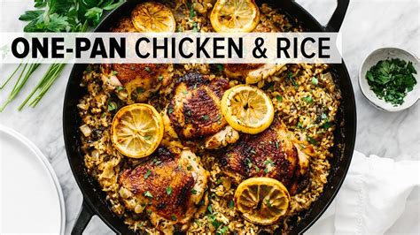 Chicken And Rice Easy And Healthy One Pan Recipe Youtube