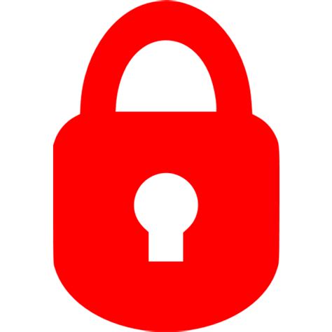 Red Padlock Icon Free Red Padlock Icons