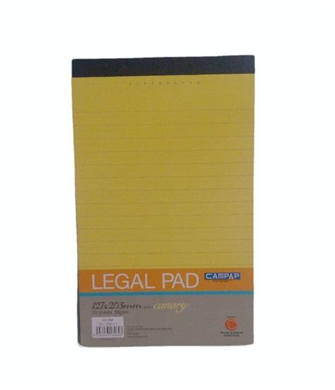 Paper Cover Glue Bound Campap Legal Writing Pad Size A At Rs