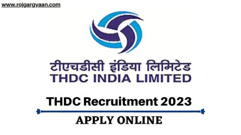 THDC Recruitment 2023 Apply Online For 181 Junior Engineer Post