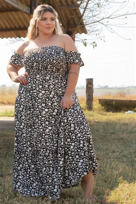 Vestido Plus Size Longo Lastex