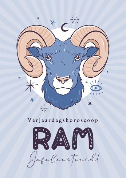 Ram Horoscoop Verjaardagskaart Spiritueel Kaartje Go