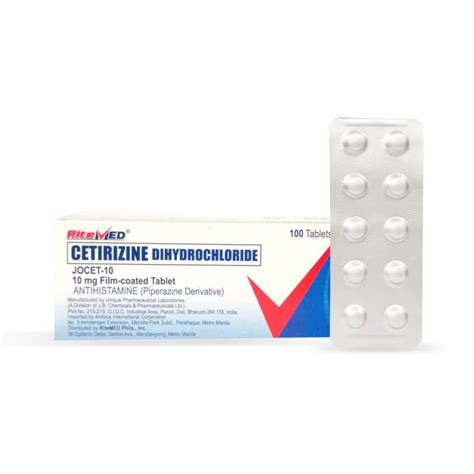 RITEMED Cetirizine 10mg X 10 Tablets Allergy Relief Biggrocer