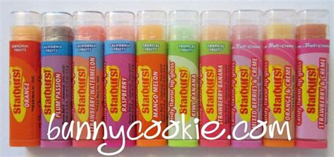 Starburst Lip Smackers Strawberry Watermelon Raspberry Fruit Creme Kiwi And Banana Orange