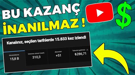 Bu Youtube Kazan Lari Nanilmaz Youtube Yabanci Kanallar Ne Kadar