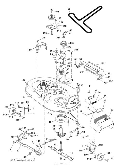 Husqvarna YTH 18542 96013000202 2008 02 Parts Diagram For Mower Deck