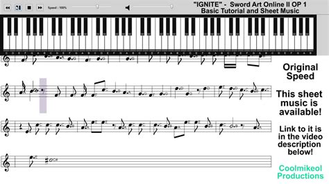 Ignite Piano Tutorial Sword Art Online Ii Op 1 Youtube