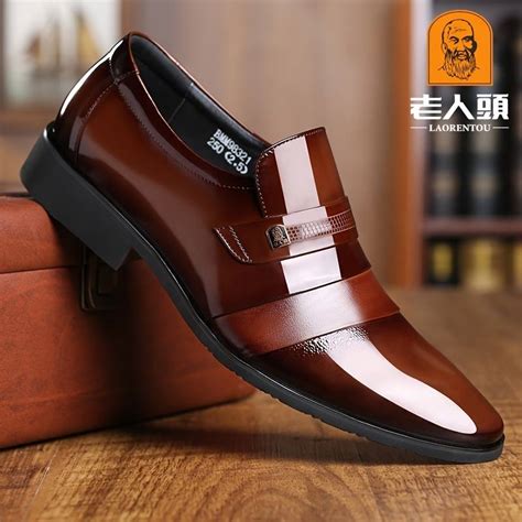 Laorentou Mens Pointed Toe Oxford Shoes Premium Leather Dress Shoes Classic Formal Shoes For