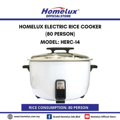 Homelux Commercial Electric Rice Cooker Liter Herc Lazada