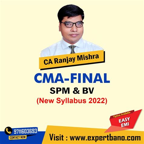 Cma Final Spm Bv By Ca Ranjay Mishra New Syllabus