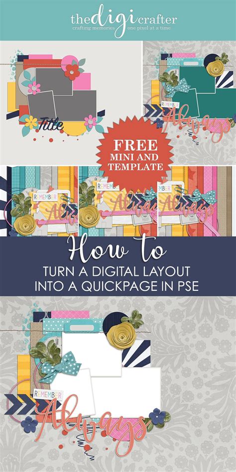 How To Turn A Layout Into A Quickpage In Pse The Digicrafter