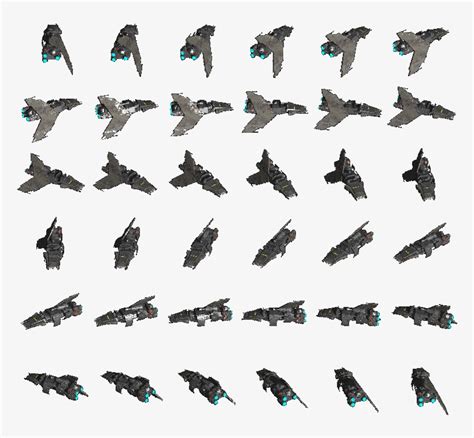 These Are Spaceship Rotation Sprites Spaceship 2d Sprite Free