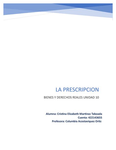 Martinezc A U Bdr Ensayo L La Prescripcion Bienes Y Derechos