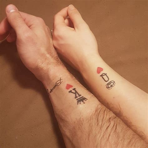 King And Queen Of Hearts Tattoos