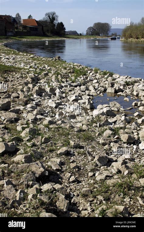 Weser Scenery Countryside Nature River Water Weser Lower Saxony