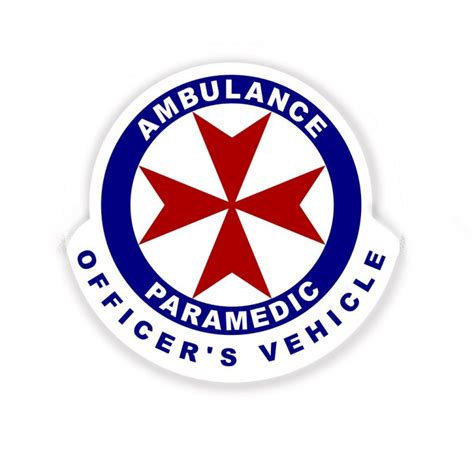 Ambulance Paramedic Vehicle Sticker Code 1 Medic