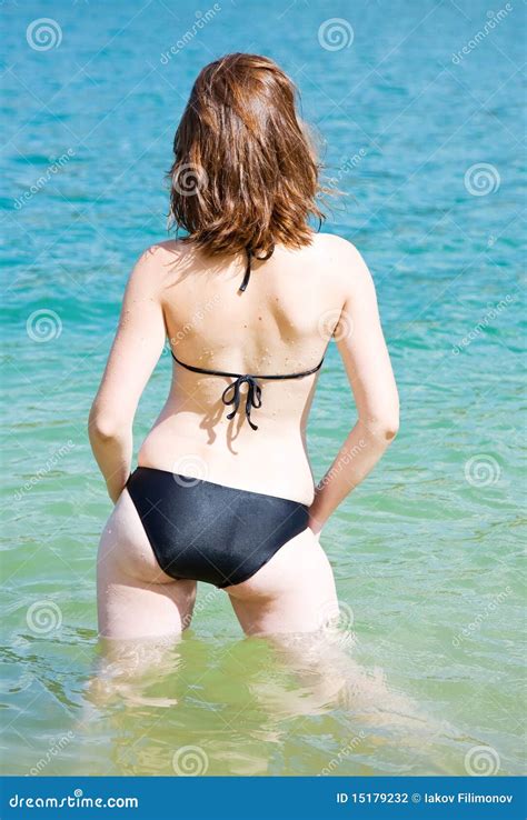 Rear View Of Girl In Bikini Stock Photography Image