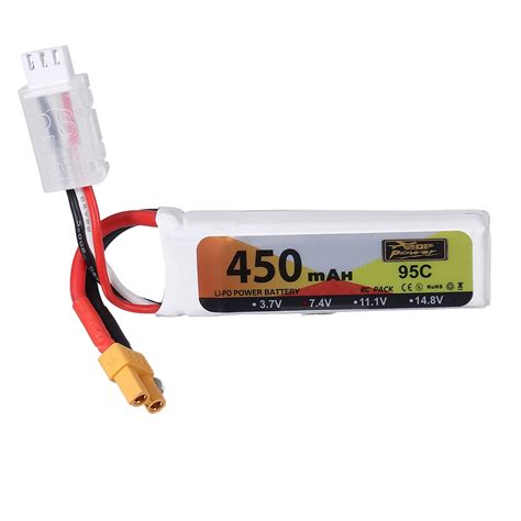 ZOP Power 7 4V 450mAh 95C 2S Lipo Battery XT30 Plug For Micro FPV