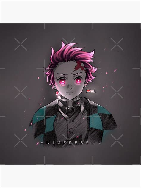 Tanjiro Kamado Glow Art Anime Manga Demon Slayers Kimetsu No