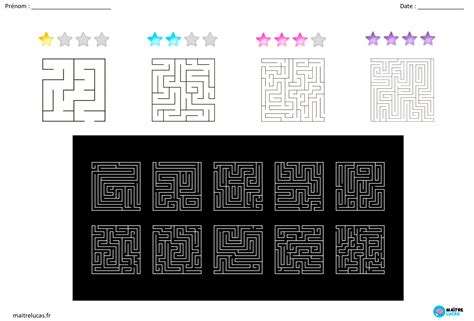 Labyrinthes 10 exercices pour se repérer au CP CE1 Maître Lucas