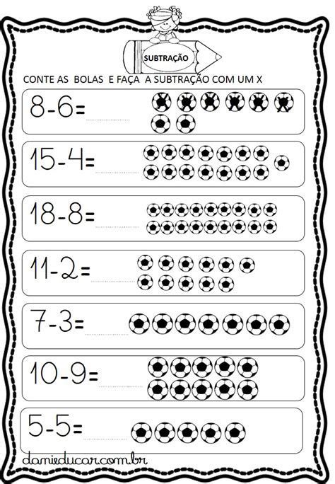 C Lculos De Subtra O Para Imprimir Dani Educar Atividades De