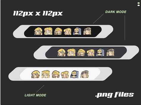 Blonde Hair Light Skin Chibi Meme Emotes Pre Made Emotes Twitch Emotes Discord Emotes