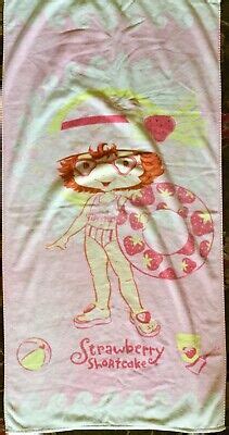 Vintage 2003 Pink Strawberry Shortcake Beach Towel 54.75” x 27.75” | eBay