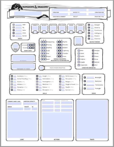 Dnd E Character Sheet Fillable Google Docs