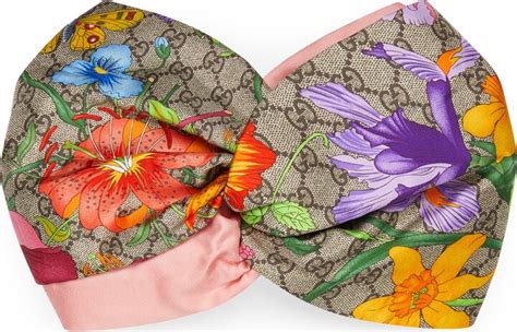 Gucci Gg Flora Print Silk Headband Shopstyle Hair Accessories