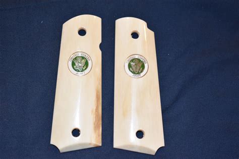 Colt 1911 Giraffe Bone Stag Grips Army Ebay