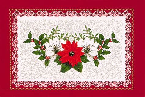 Poinsettia Placemats Page Two Christmas Wikii