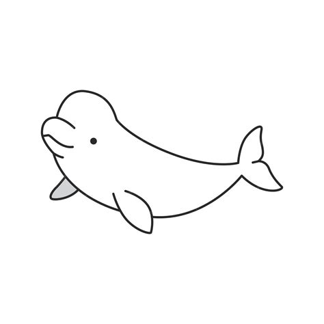 Premium Vector Cute Cartoon Beluga Whale Isolated On White Background