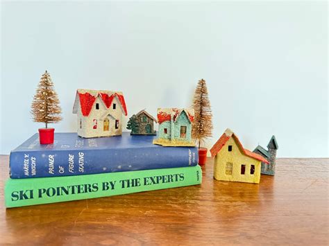 Vintage Putz Houses / Vintage Christmas Decor / Cardboard - Etsy