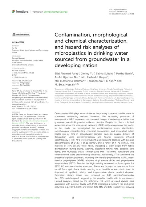 PDF Contamination Morphological And Chemical Characterization And