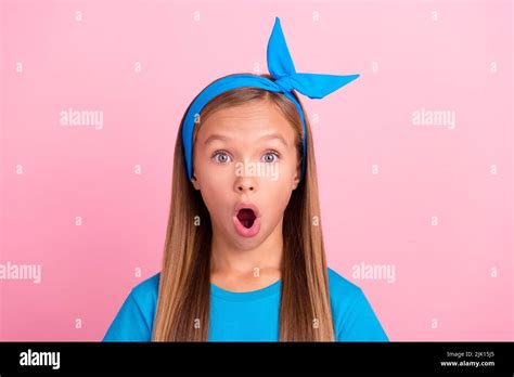 Photo Of Impressed Girl Open Mouth Stare Speechless Cant Believe Isolated On Pink Color