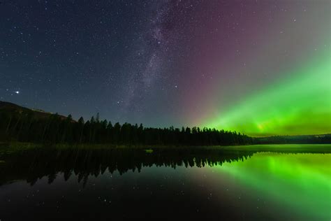 Aurora Borealis And The Milky Way Chris Conway