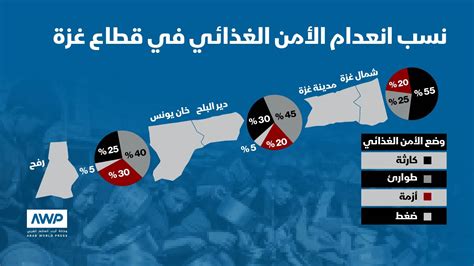 نسب انعدام الأمن الغذائي في قطاع غزة