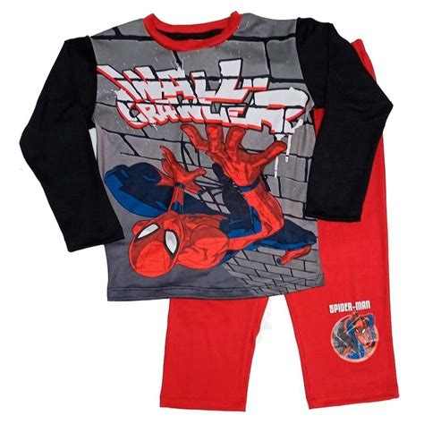 Pijama Spiderman Talla Manga Larga Con Estampado Rojo Walmart