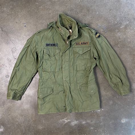 1970s Us Army Field Coat M 65 Sz Small Regular Od Green Etsy