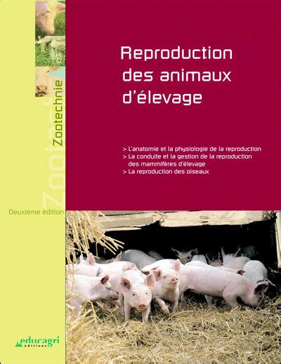 Reproduction Des Animaux D Elevage Broch Collectif Achat Livre