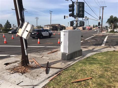 Woman Crashes Car Into Utility Pole In Orange Causing Small Power